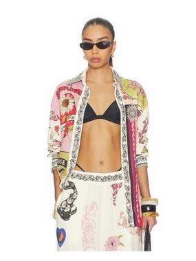 Agua Bendita Anastasia Shirt in Ivory NWT